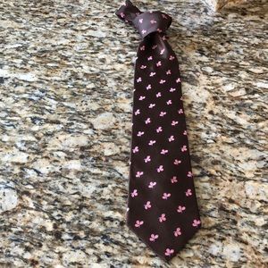 Brown with pink flowers tie Ted Baker